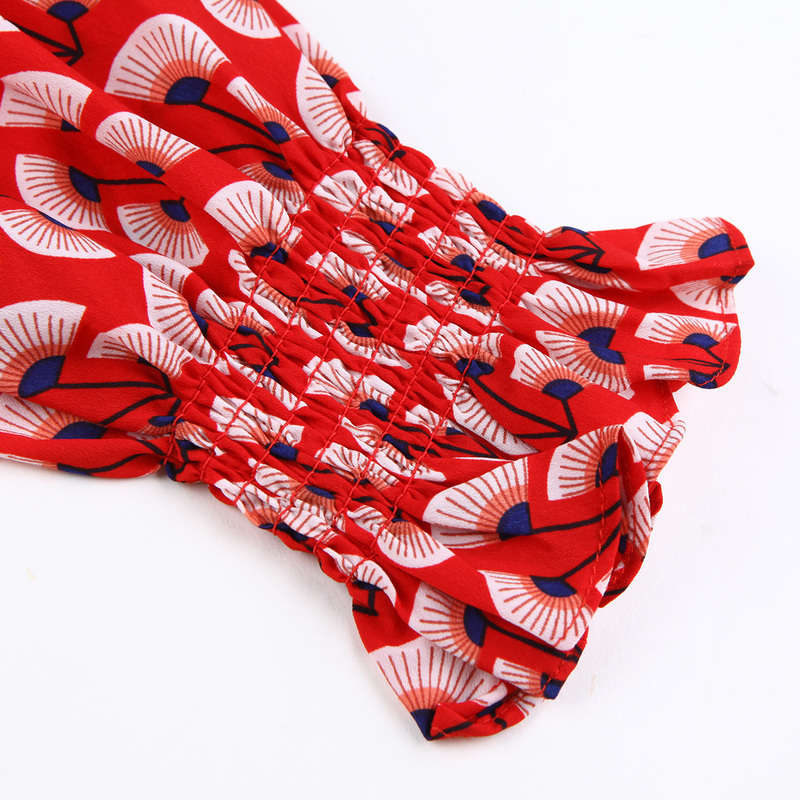 领券30元后269元-佳人苑时尚印花连衣裙2018