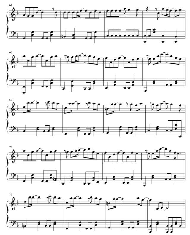 经典钢琴曲谱子_初学钢琴曲简单的谱子