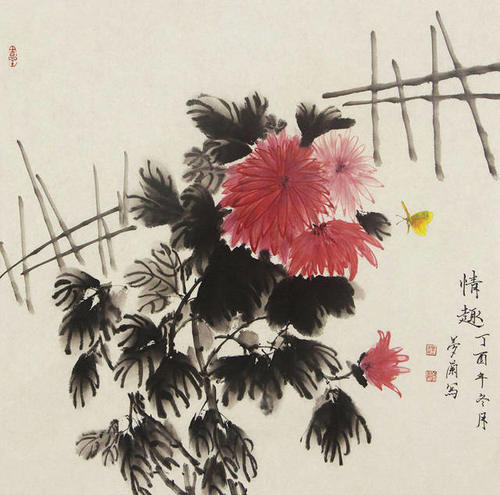 华果冻螺旋启迪充满国画,给人以美的灵动和艺气息花鸟情趣图片