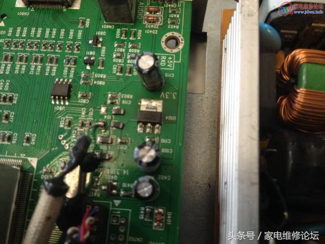 tcl液晶电视l22n6主板主芯片坏我这样修复了