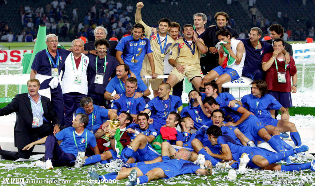 意大利四次斩获世界杯冠军仅次于排名第一的巴
