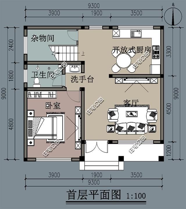 农村别墅户型3套，设计新模式，效果图平面图自由组合