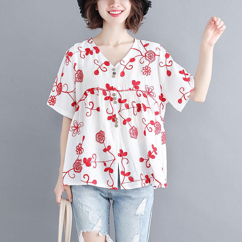 抖音上这种棉麻衫一下火了,虽然价格不贵,但上