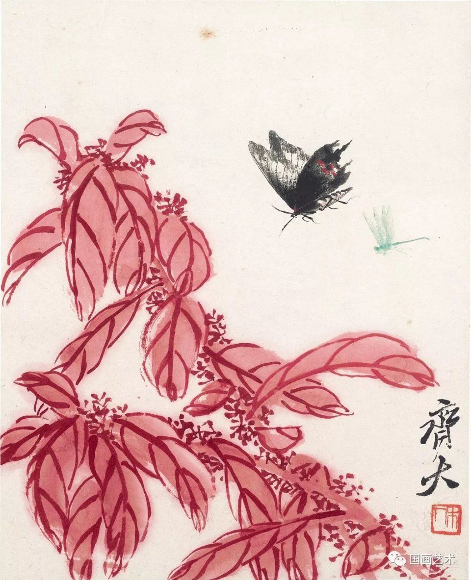 霜叶如花--齐白石雁来红作品北京名士画院 霜叶如花--齐白石雁来红作品北京名士画院