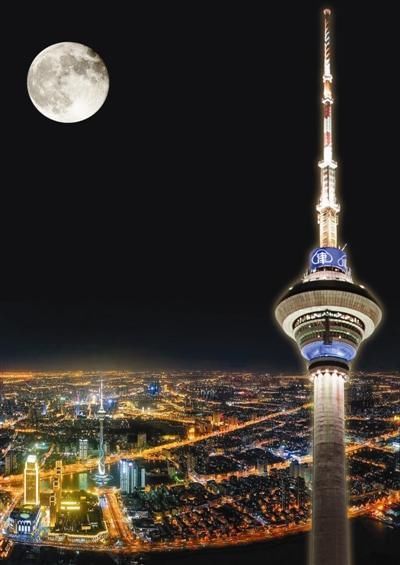 天津天塔跨年灯光秀