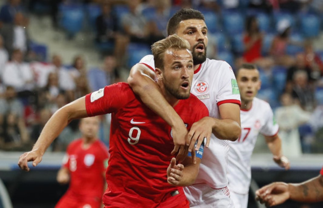 俄罗斯世界杯英格兰2:1突尼斯,哈里凯恩打进2