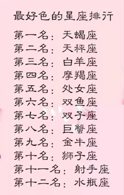 十二星座男在女生中被谁降服?最好色的十二星座排行摩羯座感情的长相第几图片