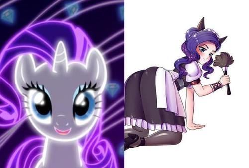 当小马宝莉变成可爱的小女仆,小碟甜美可爱,珍奇太漂亮了