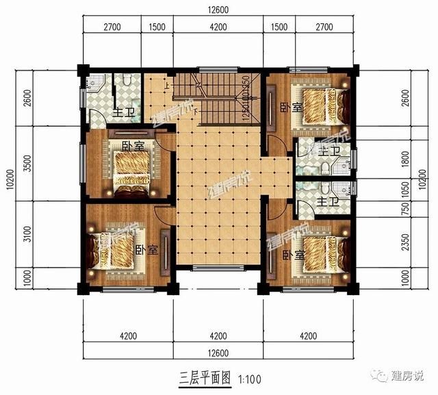 5套120平左右的别墅，经济实惠，家家户户都建的起