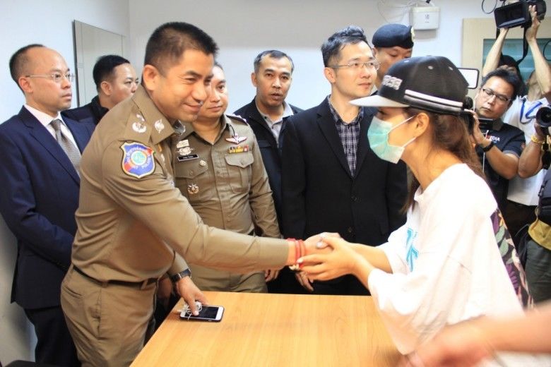 中国女子在泰国被绑架监控录像曝光
