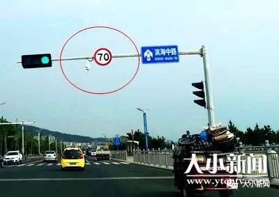 烟台滨海北路限速统一调整为70km\/h，超速最高扣12分