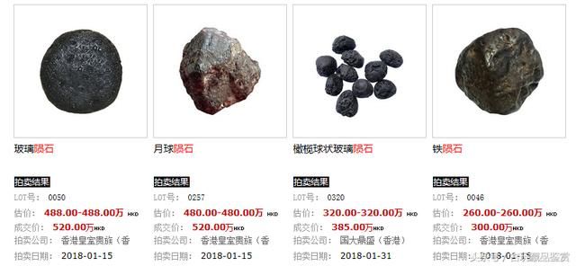 2018拍品陨石成交价格 图片 藏品价值鉴赏