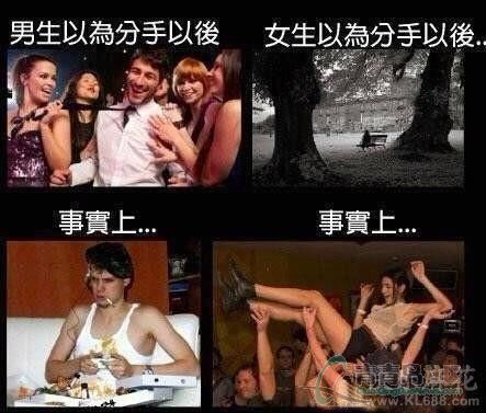 男生女生分手后的表现有何不同？看完我瞬间解脱了