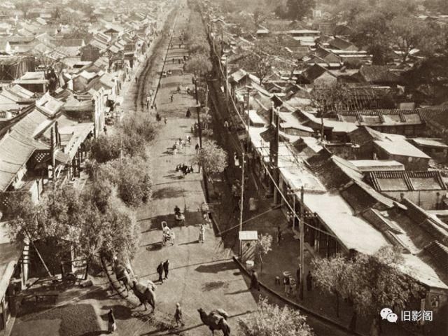 老照片:袁世凯治下的北京,内城街景1915年
