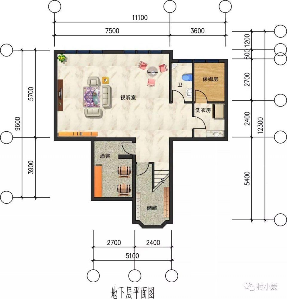 16x16m带地下室两层欧式别墅，旋转楼梯与挑空玻璃窗的浪漫邂逅