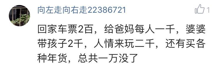 晒晒你春节过年花了多少钱？网友：回家路费1.8元你给我出来