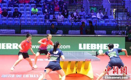 布达佩斯世乒赛 樊振东\/丁宁混双首秀轻松过关