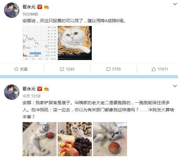 崔永元疑似暗指华谊或将跑路