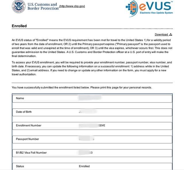 美国签证EVUS系统开始收费了,请留意你的登记