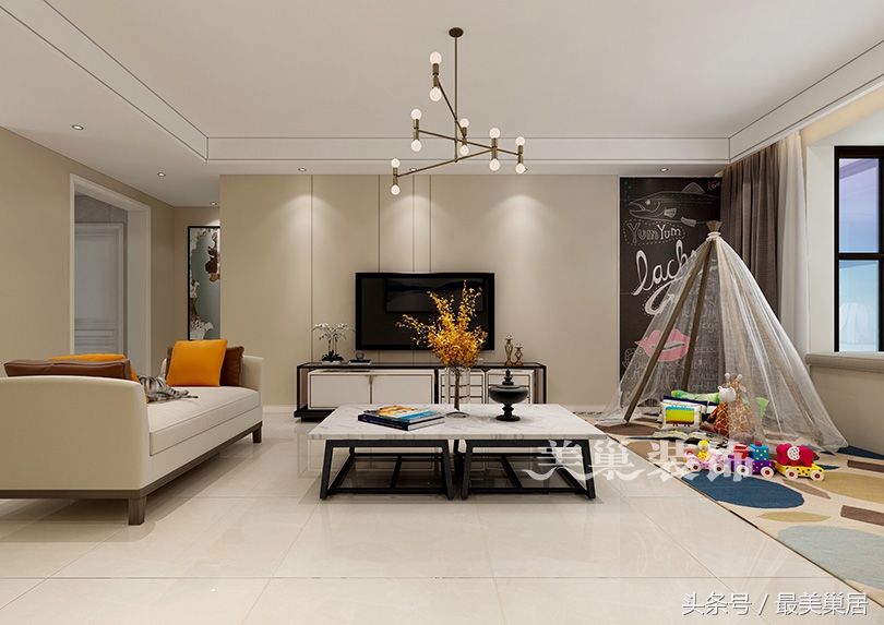 现代简约电视背景墙黑白灰还是做柜子?护墙板