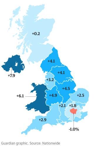 第一季度数据显示 英国房价连续第二个月下跌 伦敦市场依旧惨淡