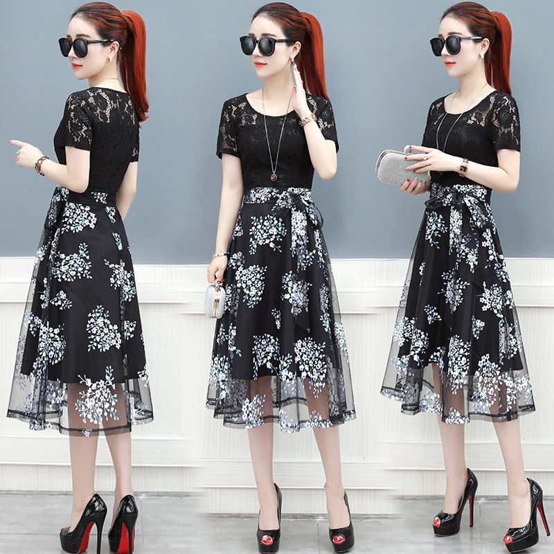 初夏新款!蕾丝连衣裙!130的你穿出如美人鱼般