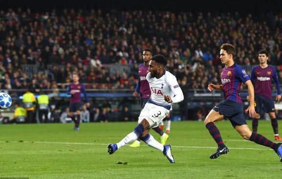 欧冠-巴萨1-1平热刺携手晋级 登贝莱破门小卢卡