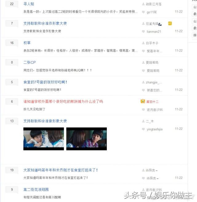 《你好旧时光》里的贴吧原来是真的!里面戏精