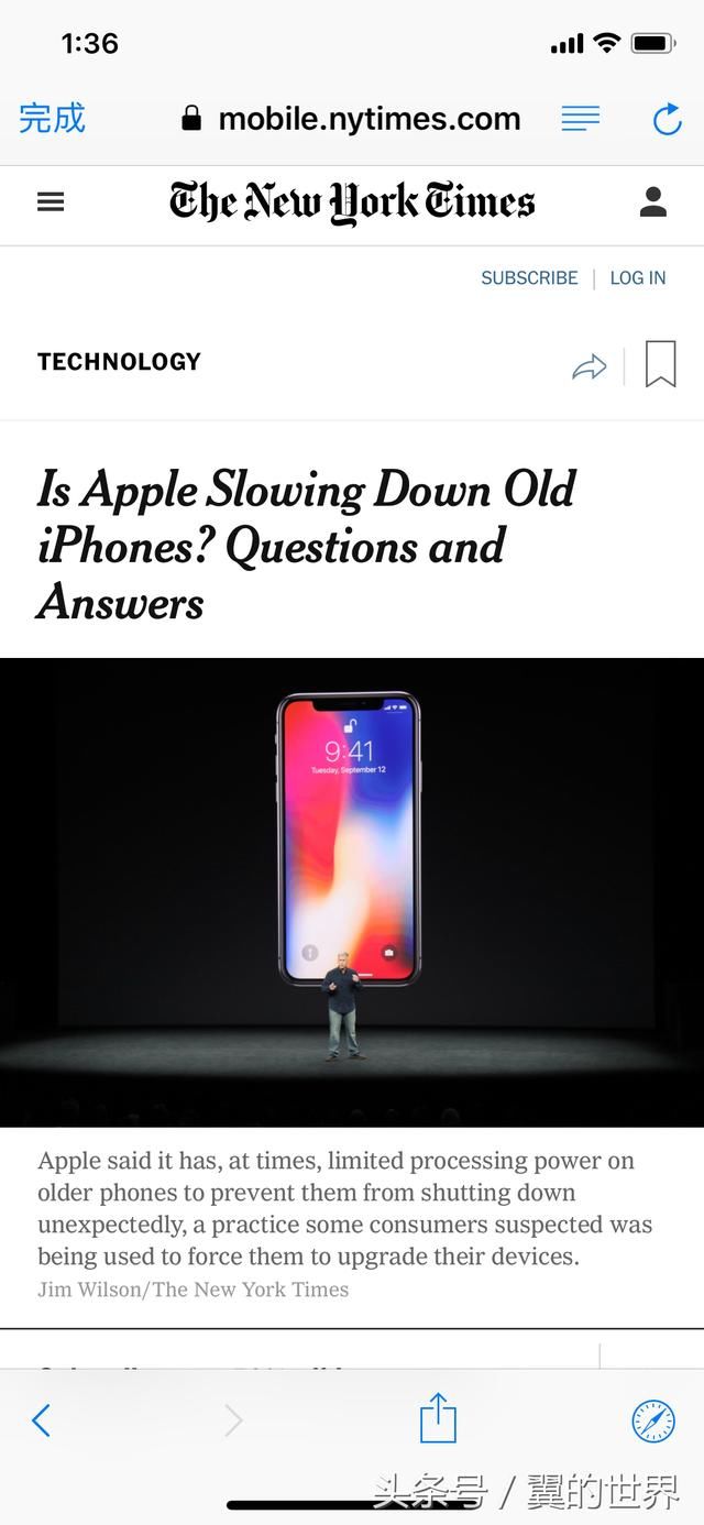 纽约时报《旧款手机运行慢,苹果阴谋?》