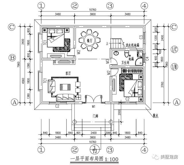 农村自建房别墅，宽11米深八米厨房另外建，该怎么设计好？