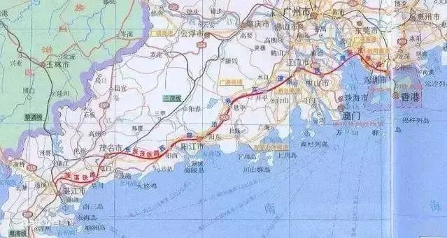 6月深湛高铁正式通车,深圳3小时可达湛江(附线路图)