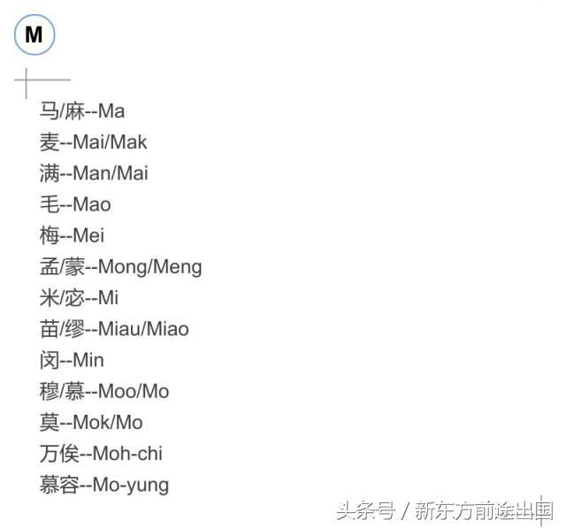 中国人姓氏的正确英文翻译,看看你的怎么翻译