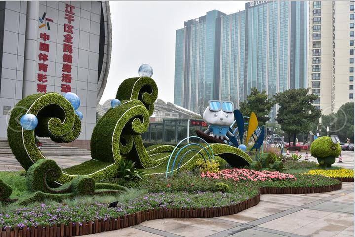 迎接世界游泳锦标赛 杭州各区24件环境小品惊