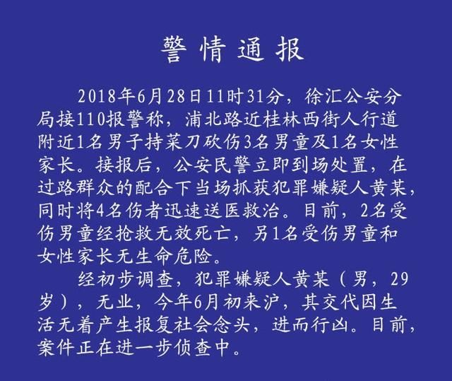 上海著名民办小学学生被砍,2名男童丧生,嫌犯