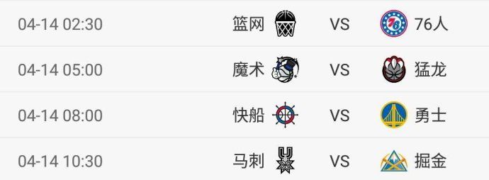 今日NBA季后赛4场对决 勇士VS快船 马刺PK掘