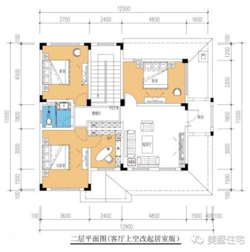 这15款二层别墅，户型方正施工简单，主体造价最低只要18万