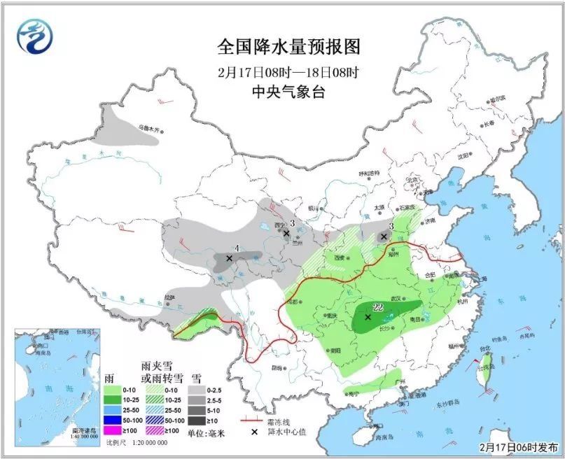 雨雪袭击中东部!降雨!最高7级阵风今夜抵安徽!