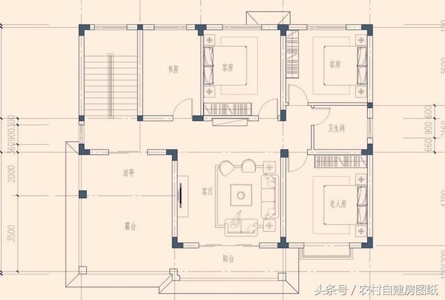 10款二层农村自建房图纸，2款带土灶，3款带车库，7款带堂屋