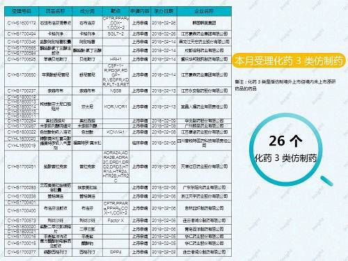 2018年2月CDE药品审评报告