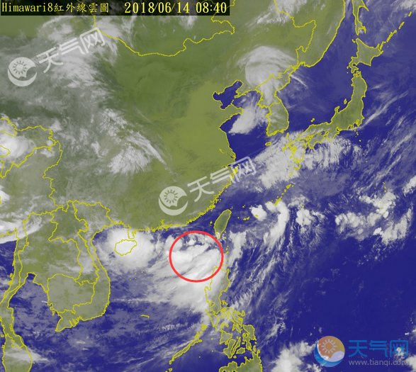 2018年第6号台风路径实时发布系统卫星云图