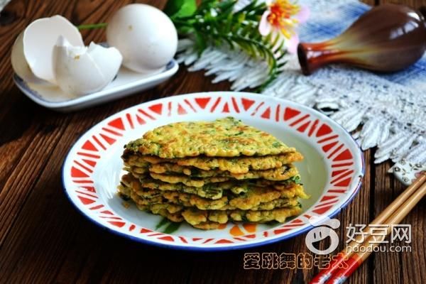 初夏之味鹅蛋韭菜饼