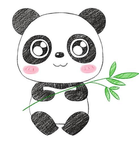 多个可爱的大熊猫简笔画图片与教程 亲子简笔