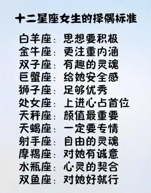 天秤座座女生的择偶男生颜值最重要狮子座女生的择偶标准属蛇天秤座的标准性格图片
