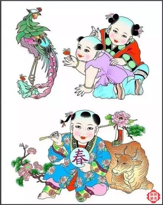 百子贺春图，见者得福