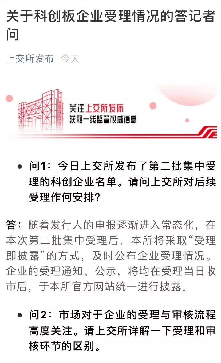 第二批科创板受理企业名单来了!8家企业上榜,