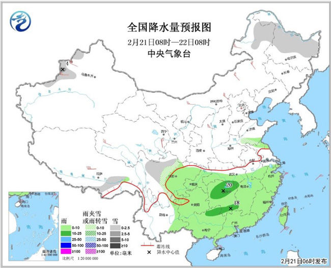 江淮江南多阴雨 冷空气继续影响江淮及以南地区