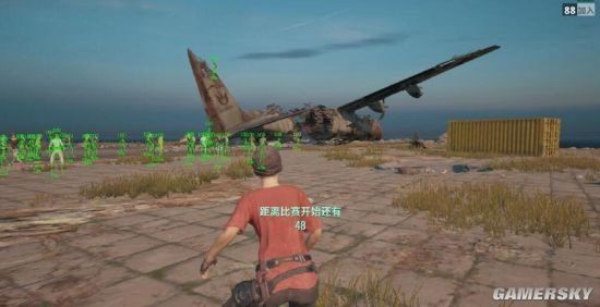 《绝地求生》嚣张外挂:透视距离血量+自瞄,装