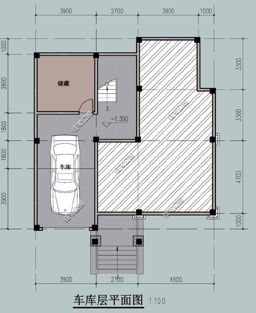 农村自建别墅12x10米，方正户型布局好风水佳，3层9卧室带车库!