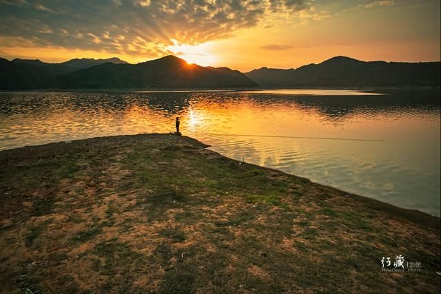 晚霞满天金湖面 夕照渔家归如歌美丽乡村下峪游之三