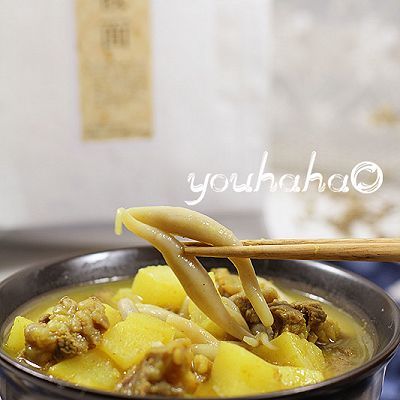 咖喱牛肉莜面鱼鱼
